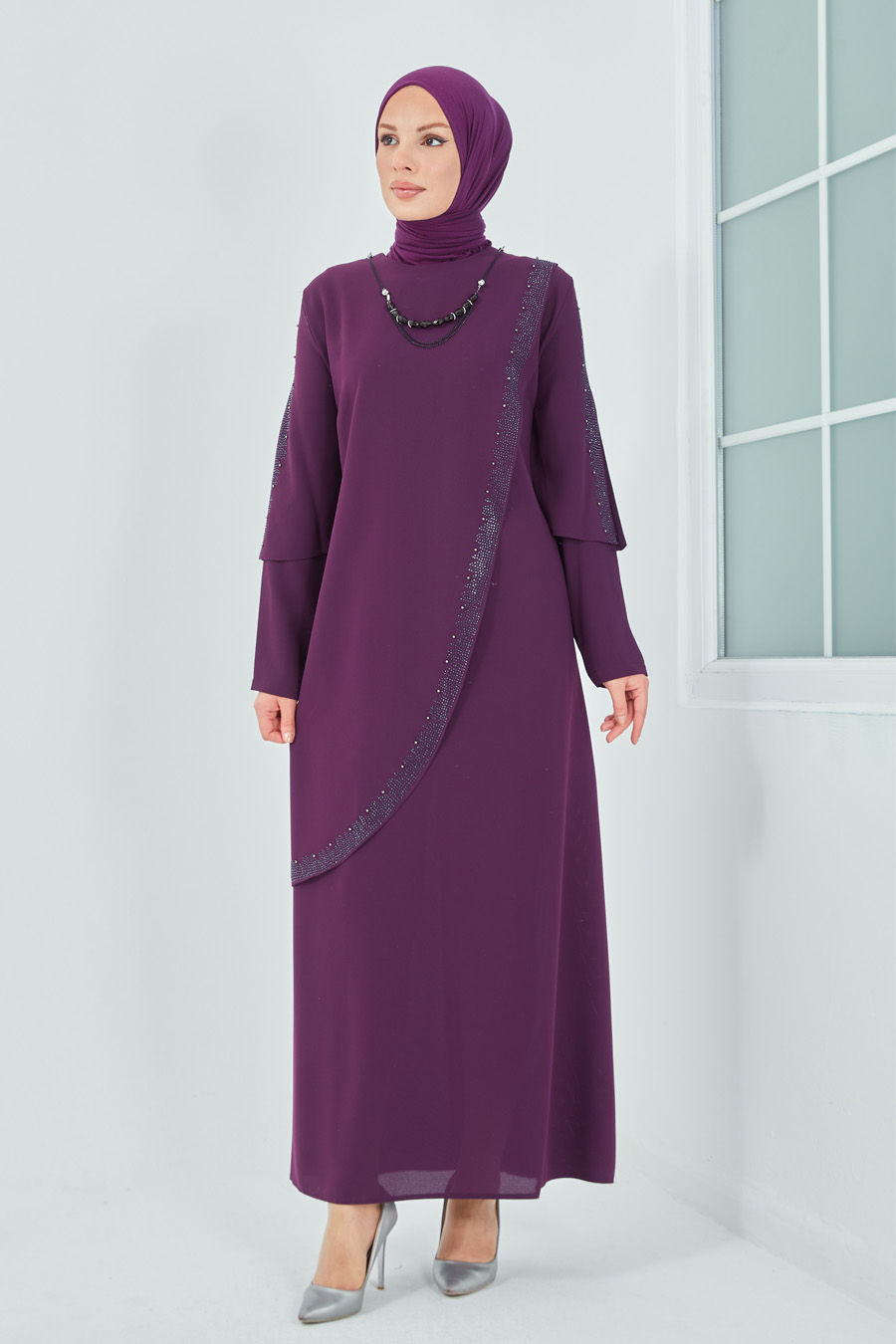 PLUM EVENING DRESS  