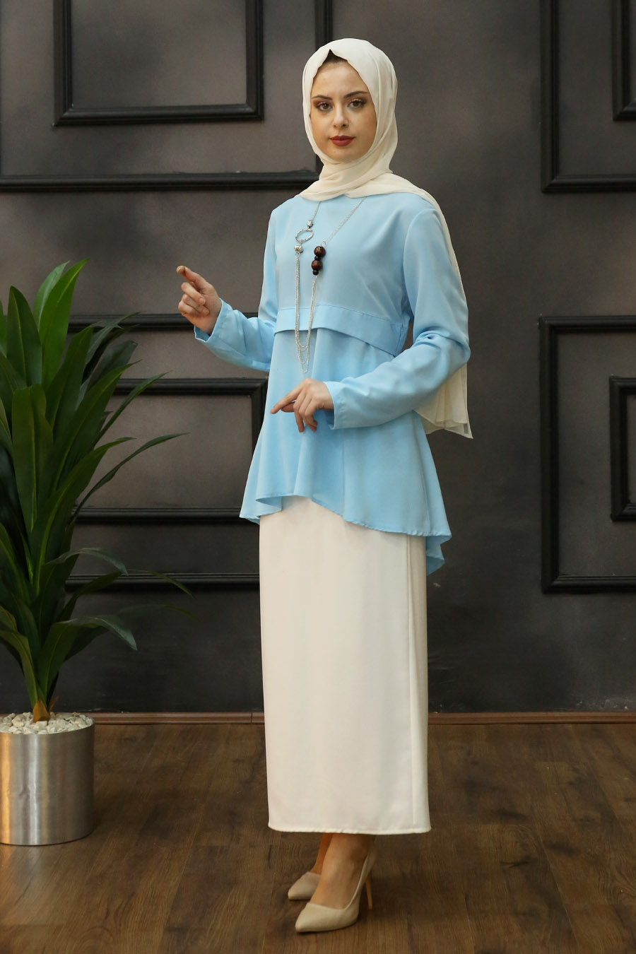 Baby blue 2025 skirt hijab