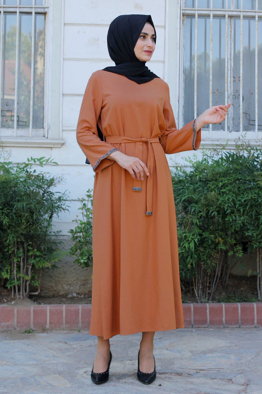 FEIZA COLLECTION TAN COLOR ABAYA