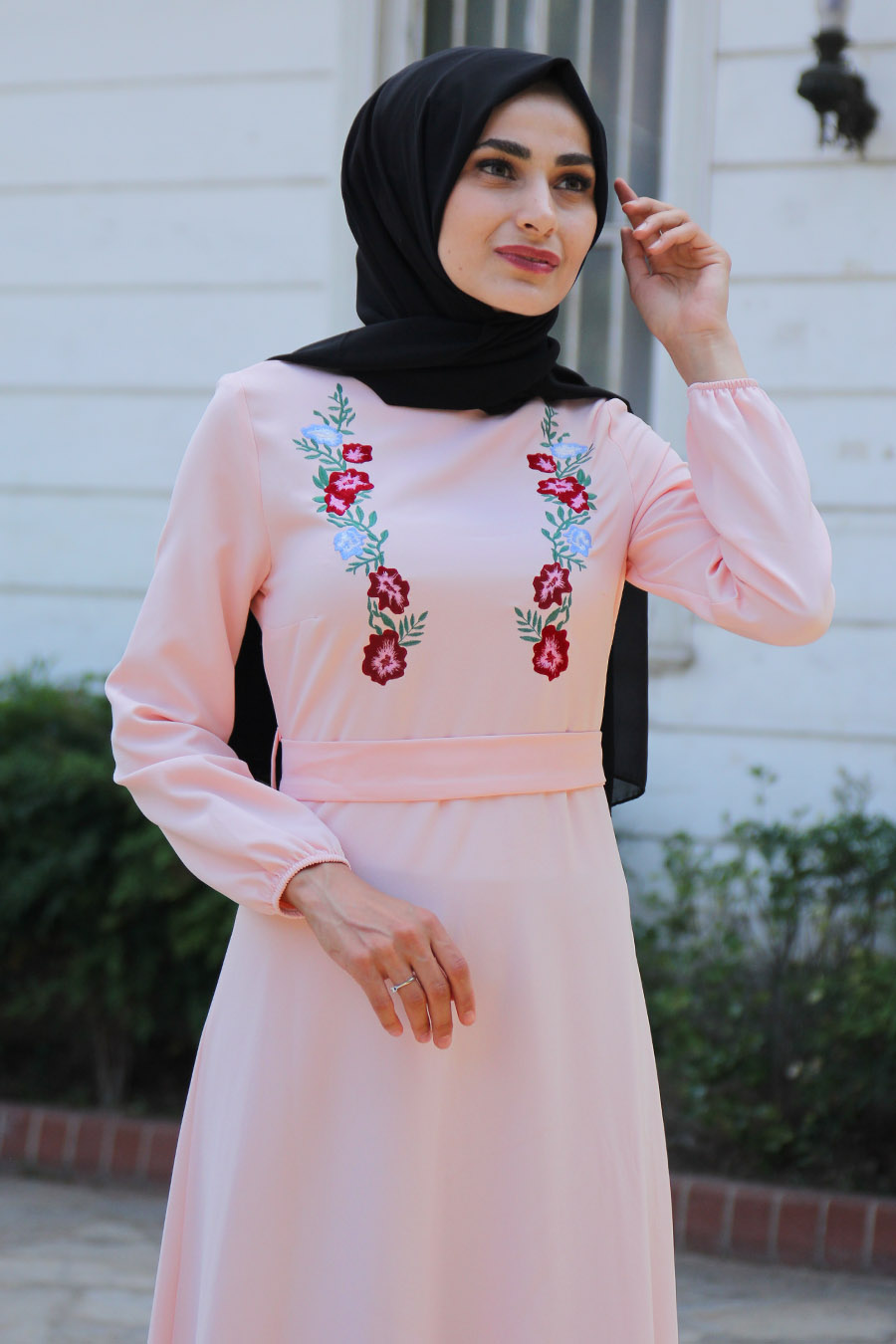 Salmon cheap color dress