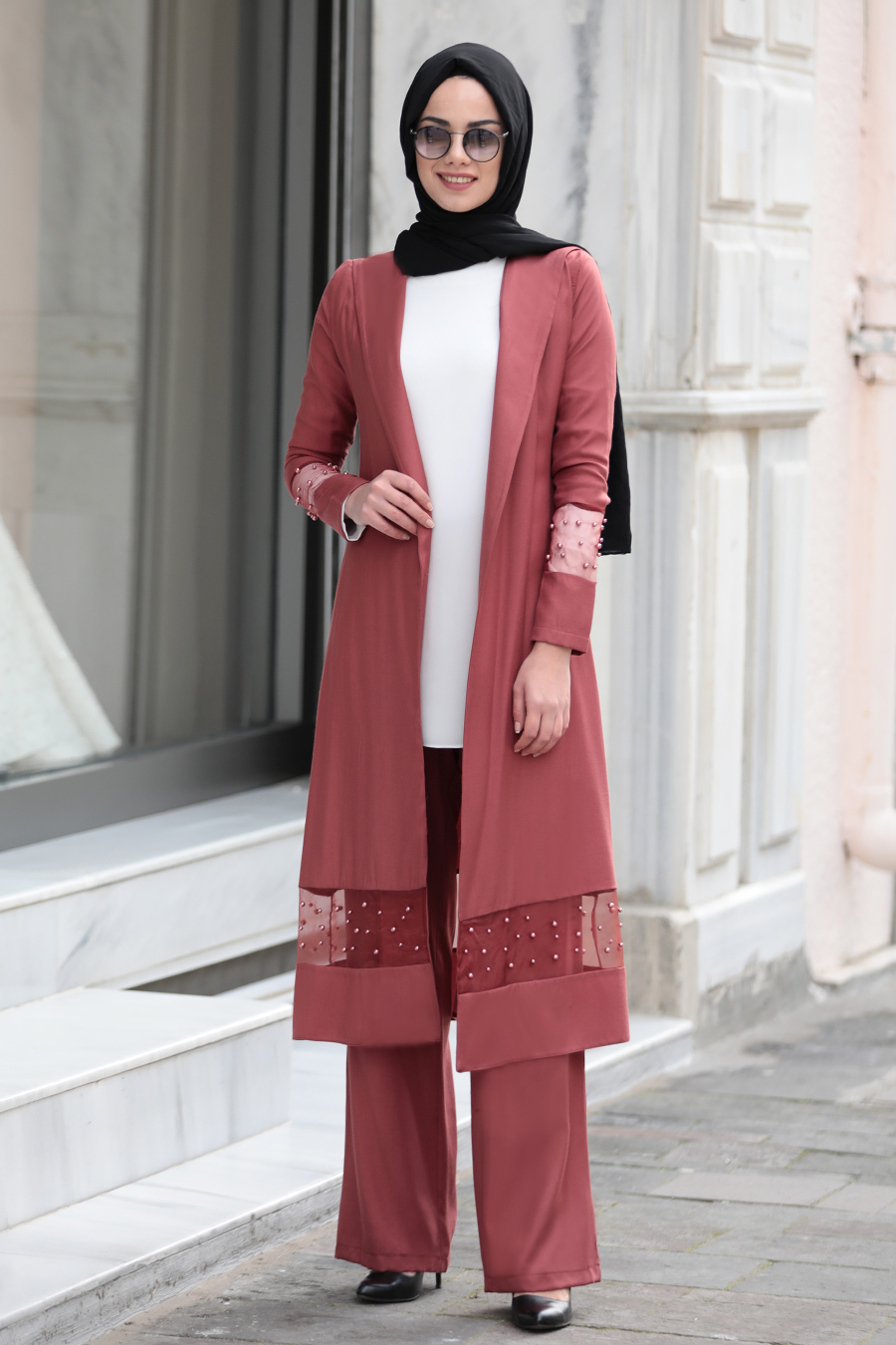 Rose color coat sale
