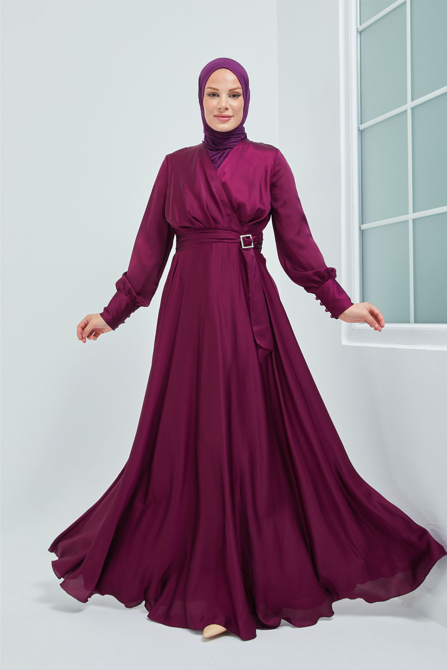 PLUM EVENING DRESS  