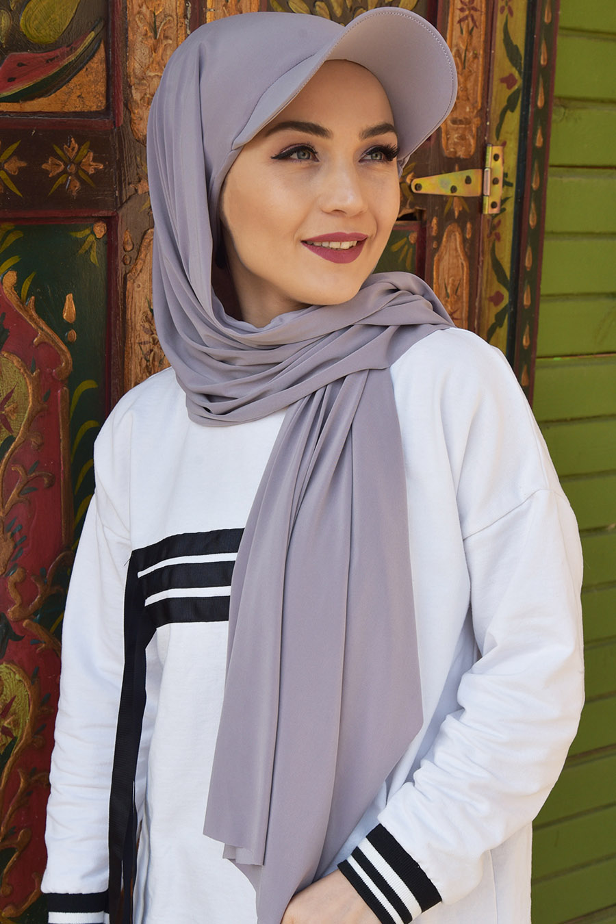 GREY TURBAN HIJAB