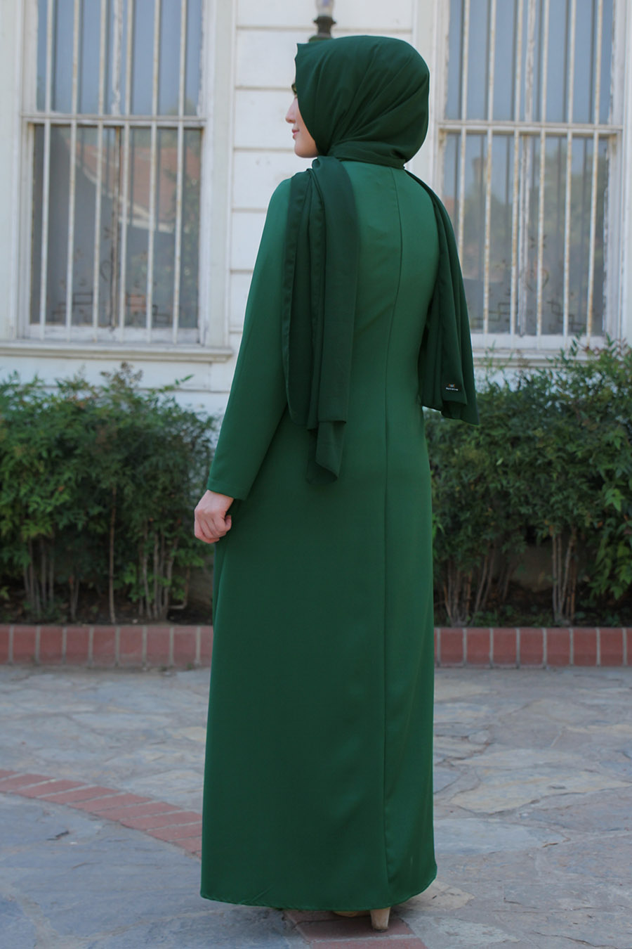 FEIZA COLLECTION DARK GREEN ABAYA