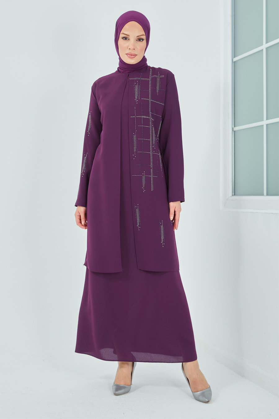 PLUM EVENING DRESS  