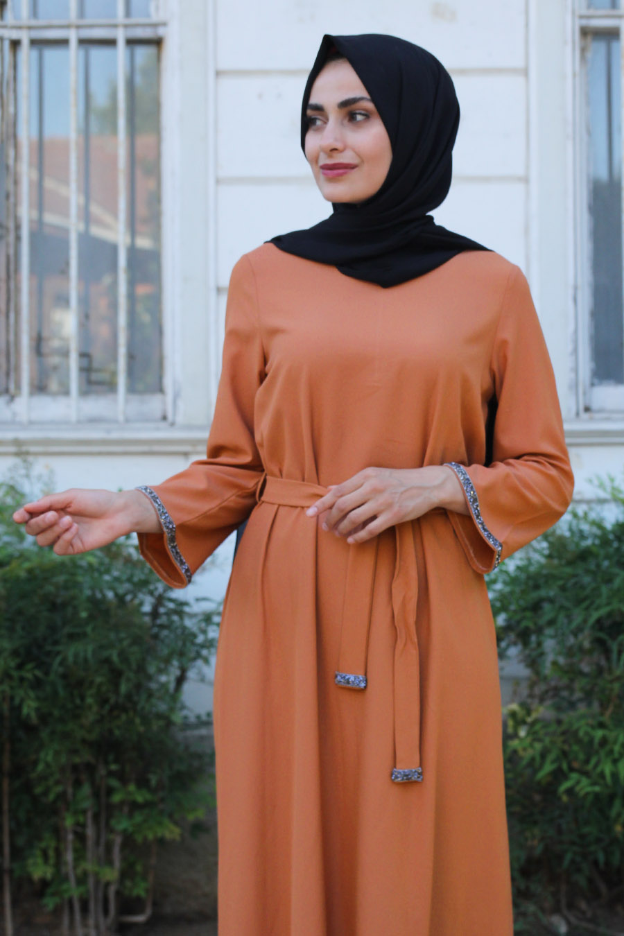 FEIZA COLLECTION TAN COLOR ABAYA