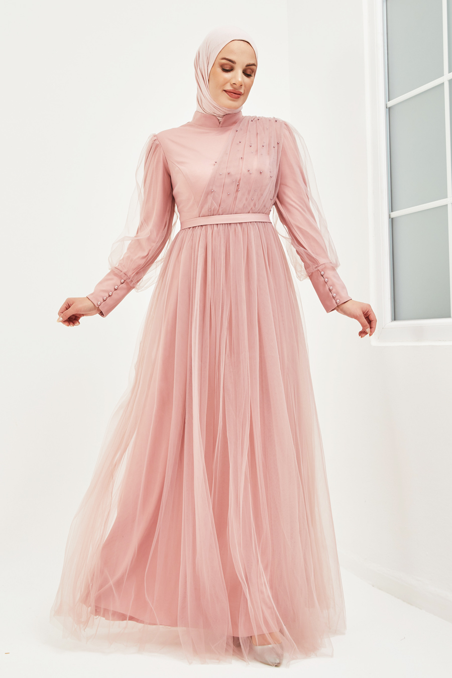 EVENING DRESS - POWDER PINK