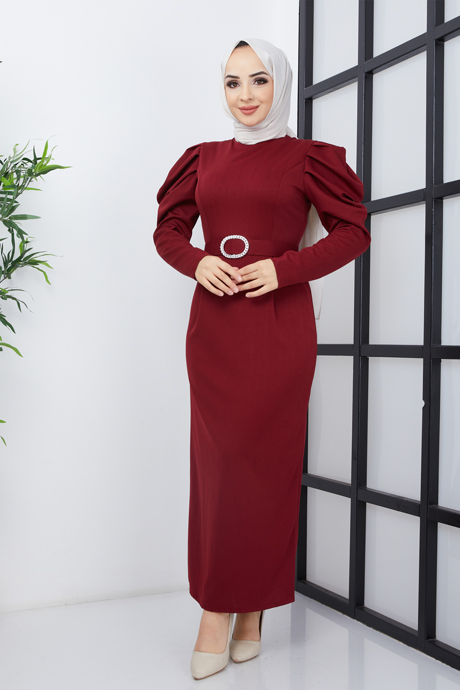 CLARET RED DRESS