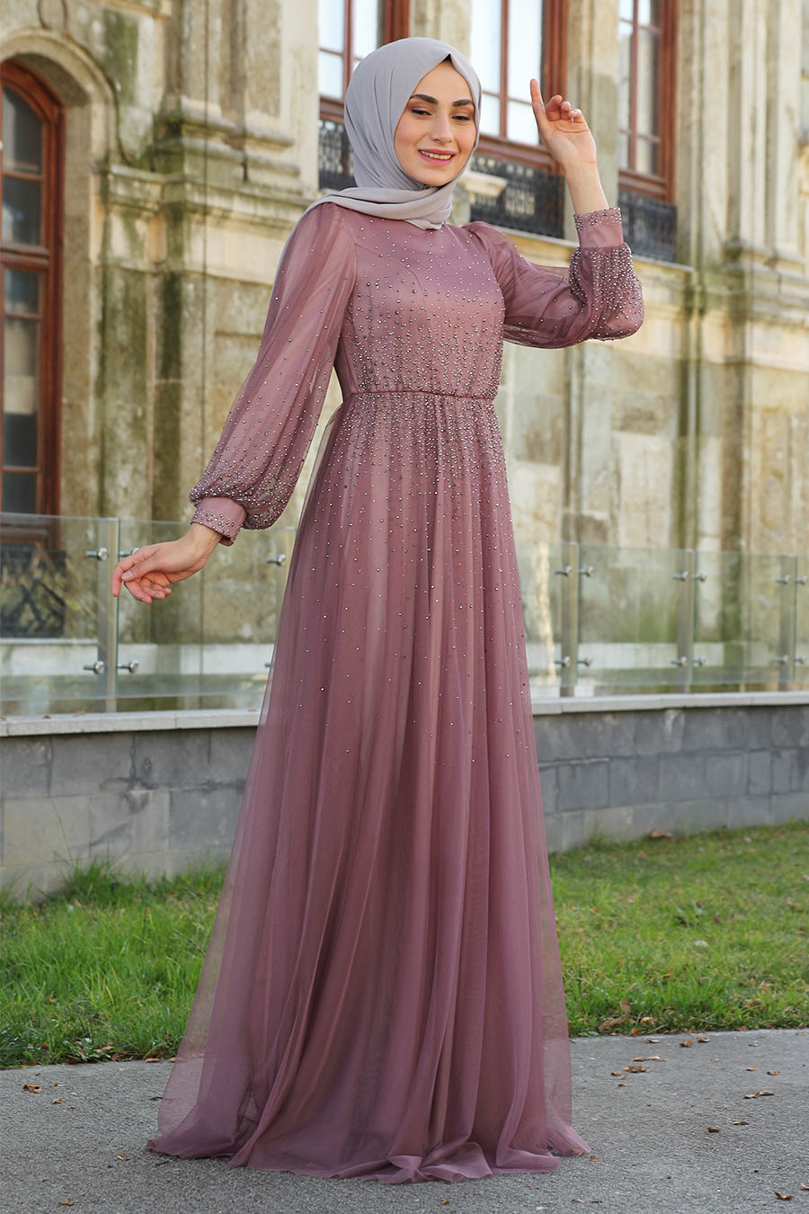 Rose color sales evening gowns