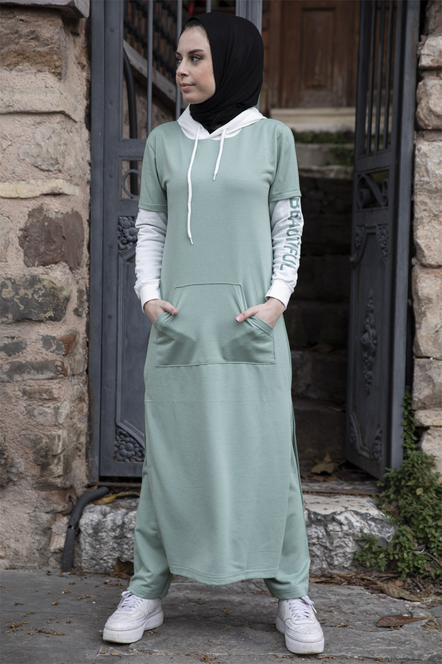 MINT TUNIC AND PANT SUIT