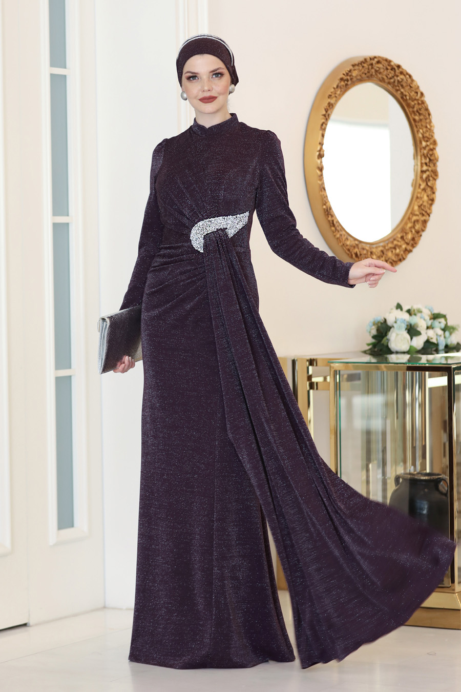 PURPLE EVENING DRESS  
