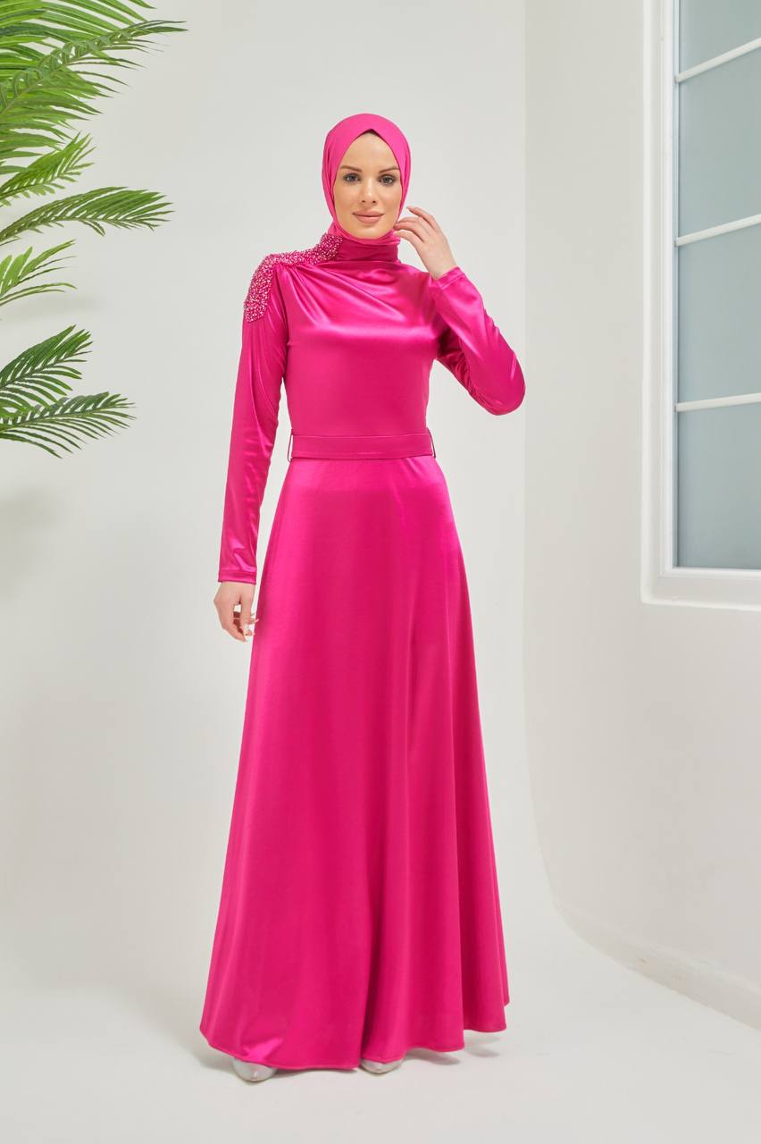 FUSCHIA EVENING DRESS  